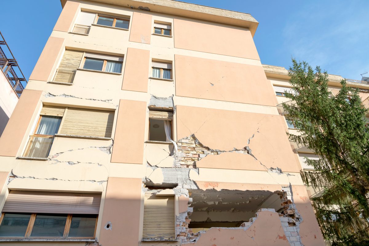 Conséquence d'un tremblement de terre